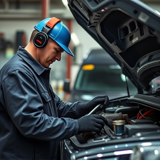 auto technician working