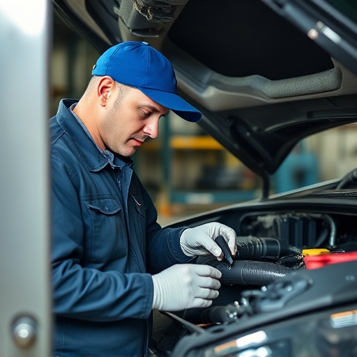auto technician working