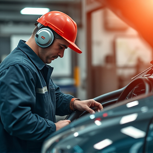 auto technician working