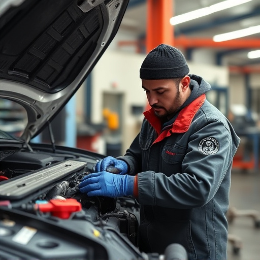 auto technician working