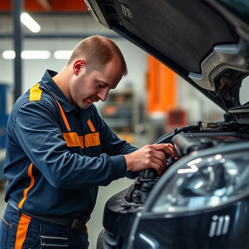 auto technician working