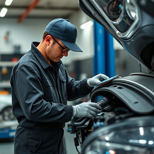 auto technician working