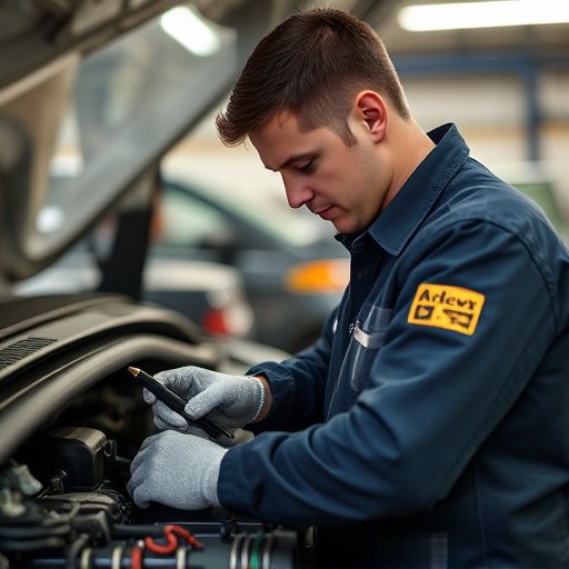 auto technician working