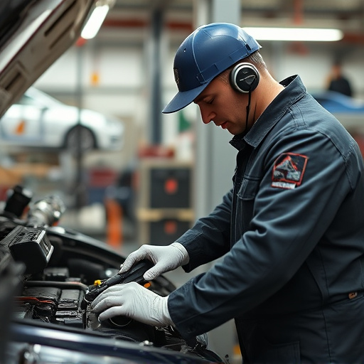 auto technician working