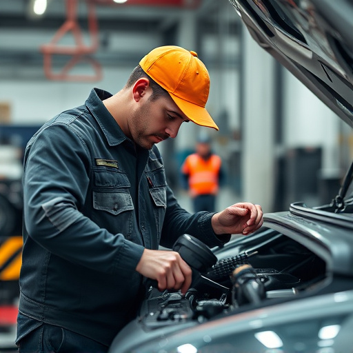 auto technician working