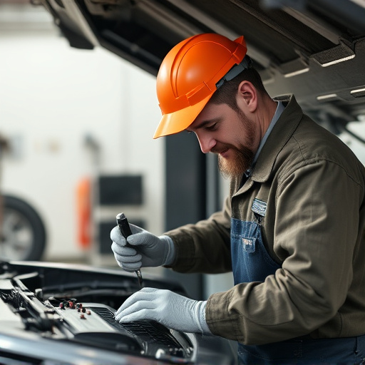 auto technician working
