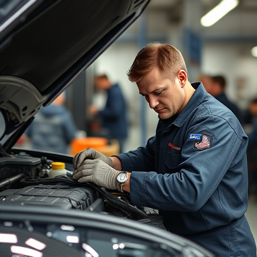 auto technician working
