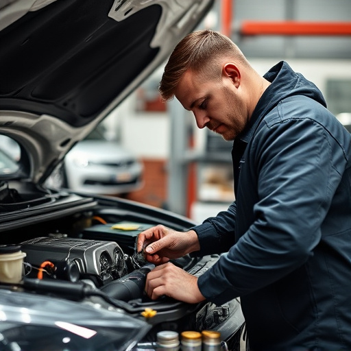 auto technician working