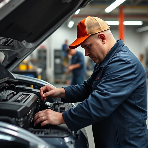 auto technician working