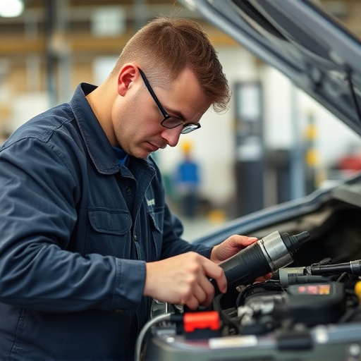 auto technician working