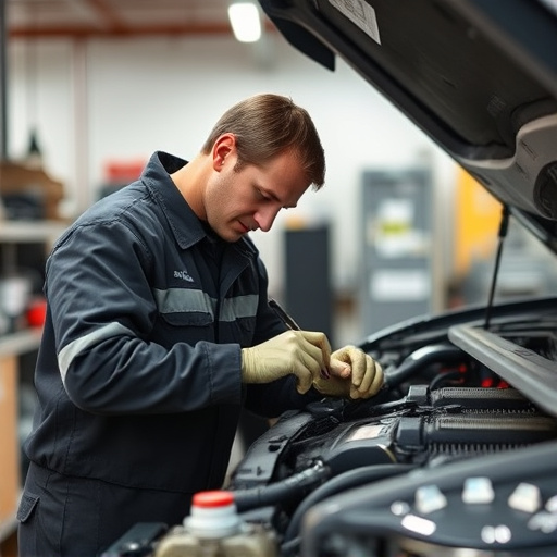 auto technician working