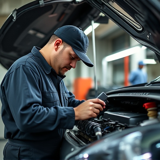 auto technician working