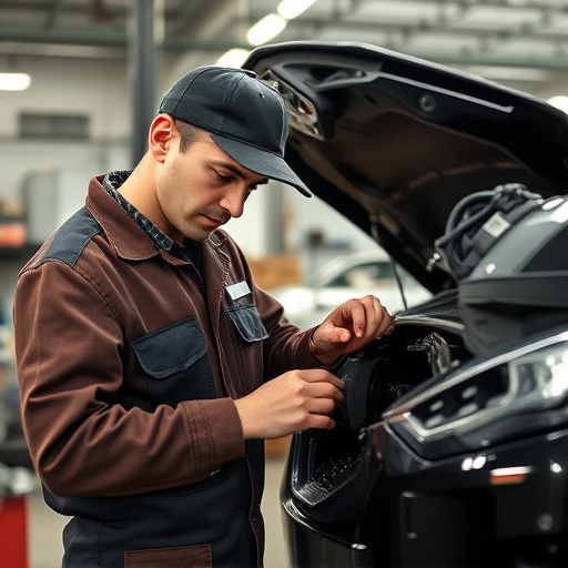 auto technician working