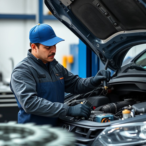 auto technician working