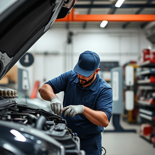 auto technician working