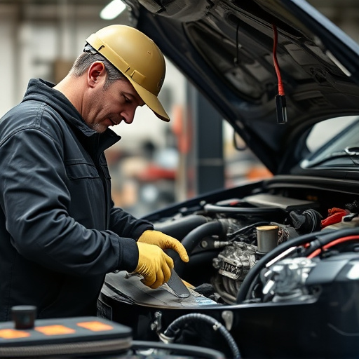 auto technician working