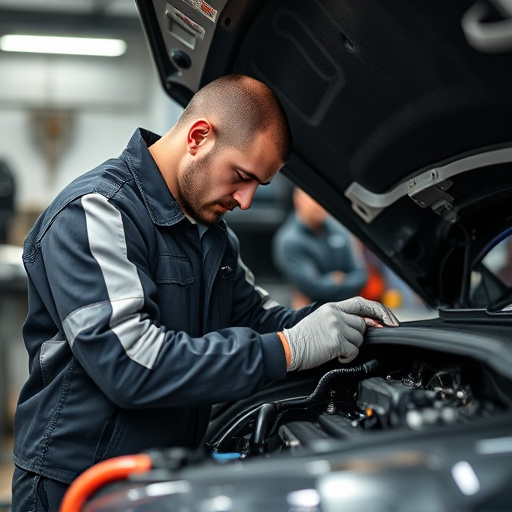 auto technician working