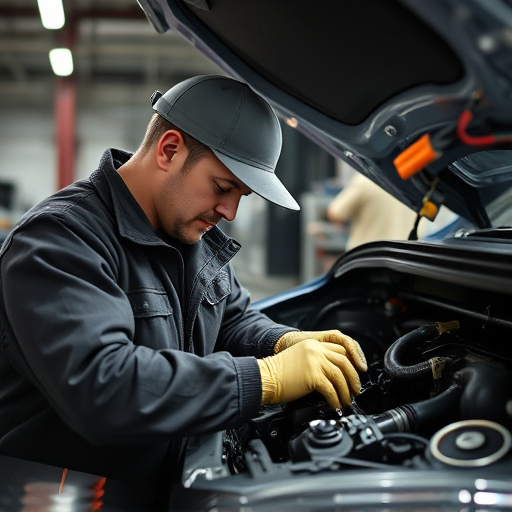 auto technician working
