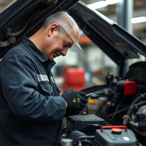 auto technician working