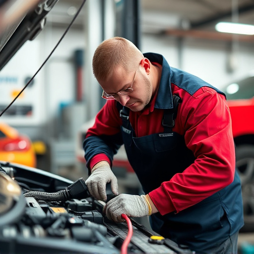 auto technician working