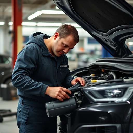 auto technician working