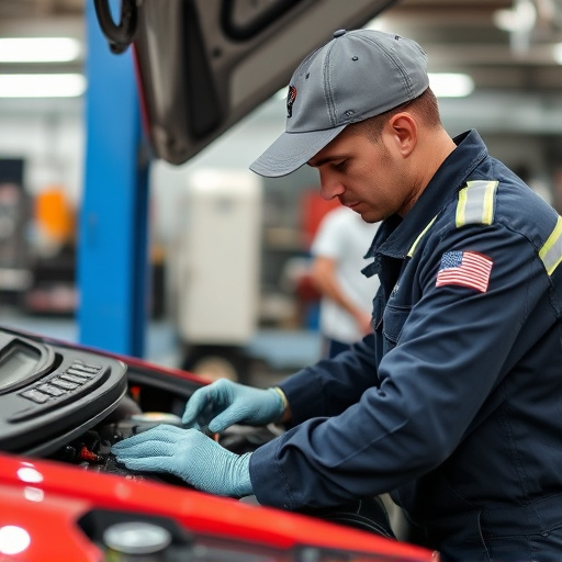 auto technician working