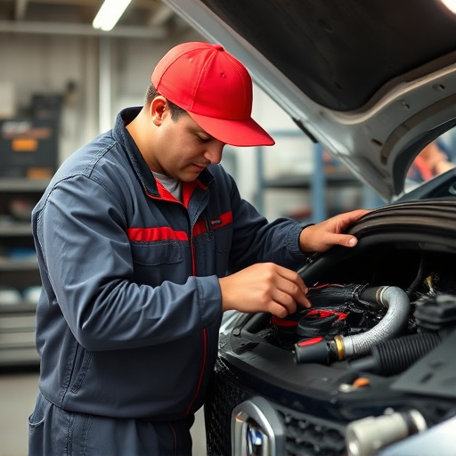 auto technician working