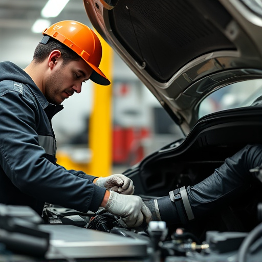 auto technician working