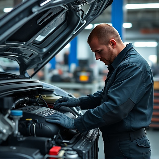 auto technician working