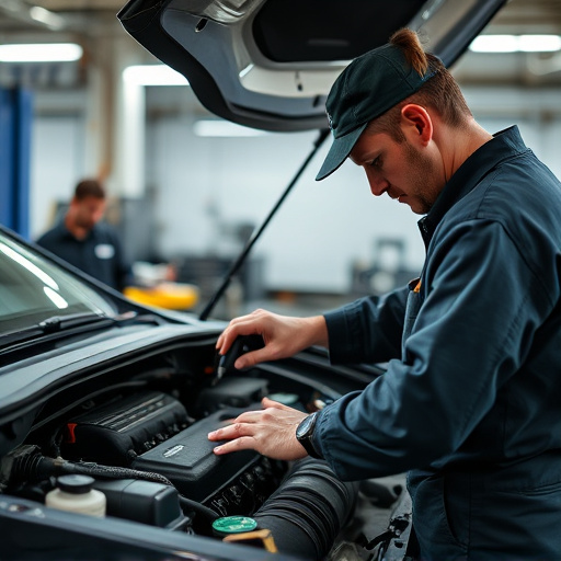 auto technician working