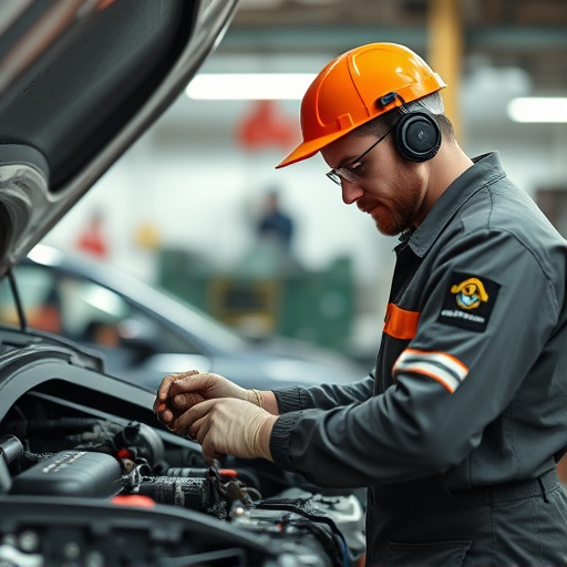 auto technician working
