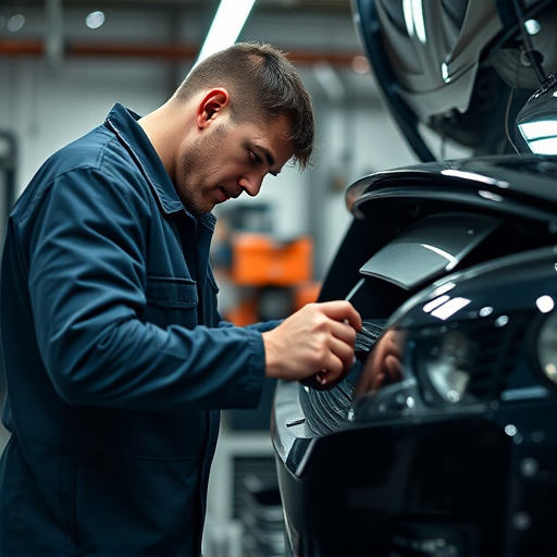 auto technician working