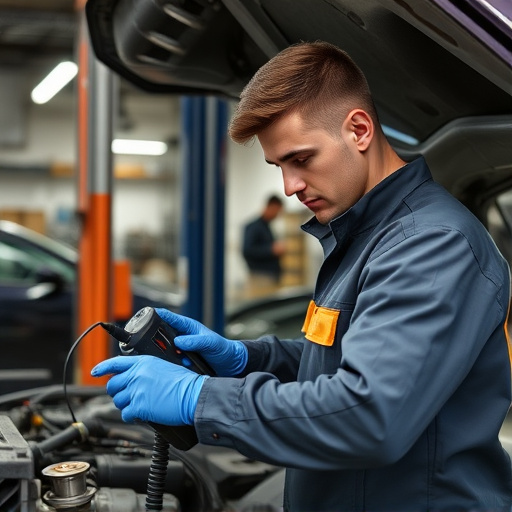 auto technician working