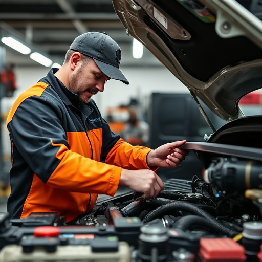 auto technician working