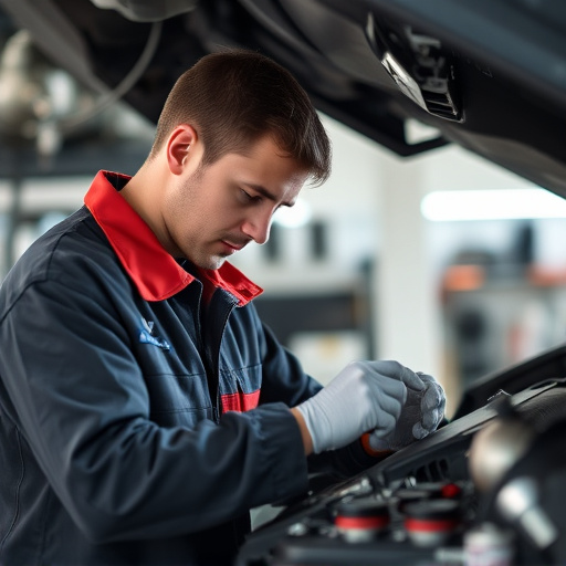 auto technician working