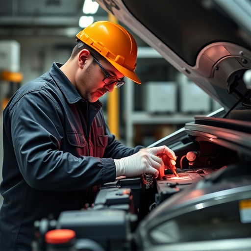 auto technician working