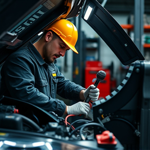 auto technician working