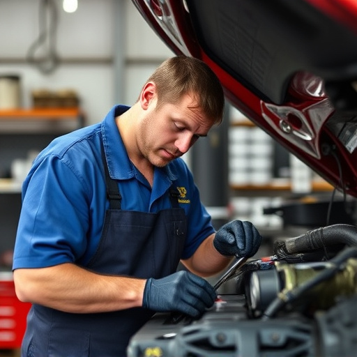auto technician working