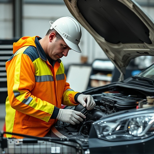 auto technician working