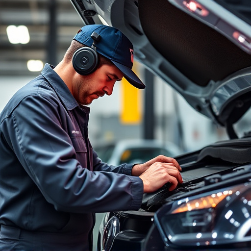 auto technician working