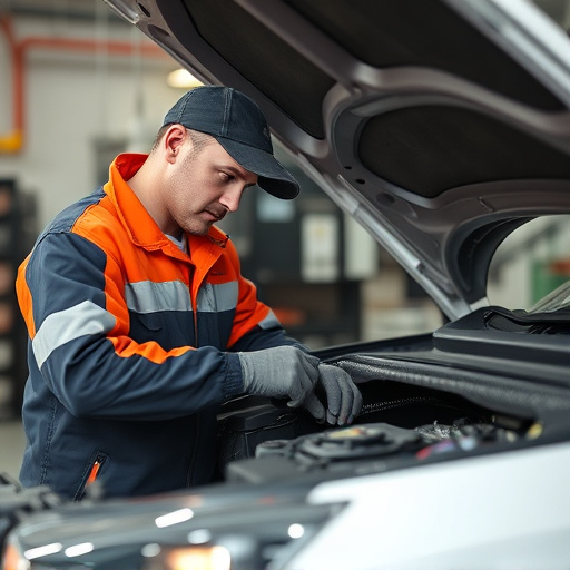 auto technician working