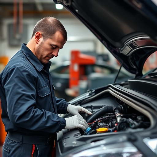 auto technician working