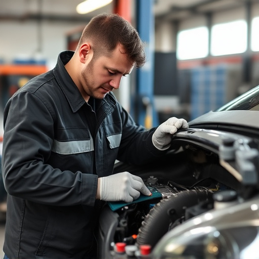 auto technician working