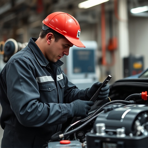 auto technician working