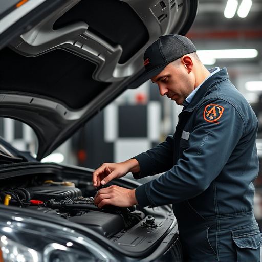 auto technician working