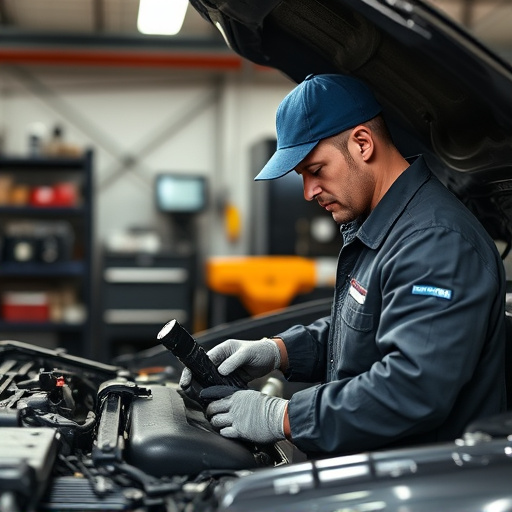 auto technician working