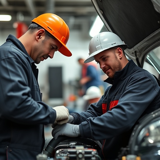 auto technician working