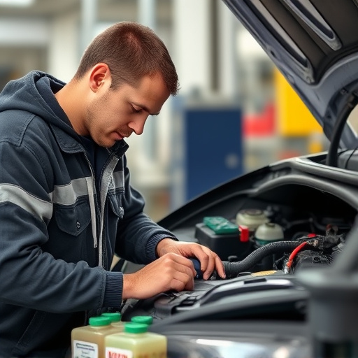 auto technician working