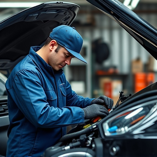 auto technician working
