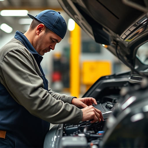auto technician working